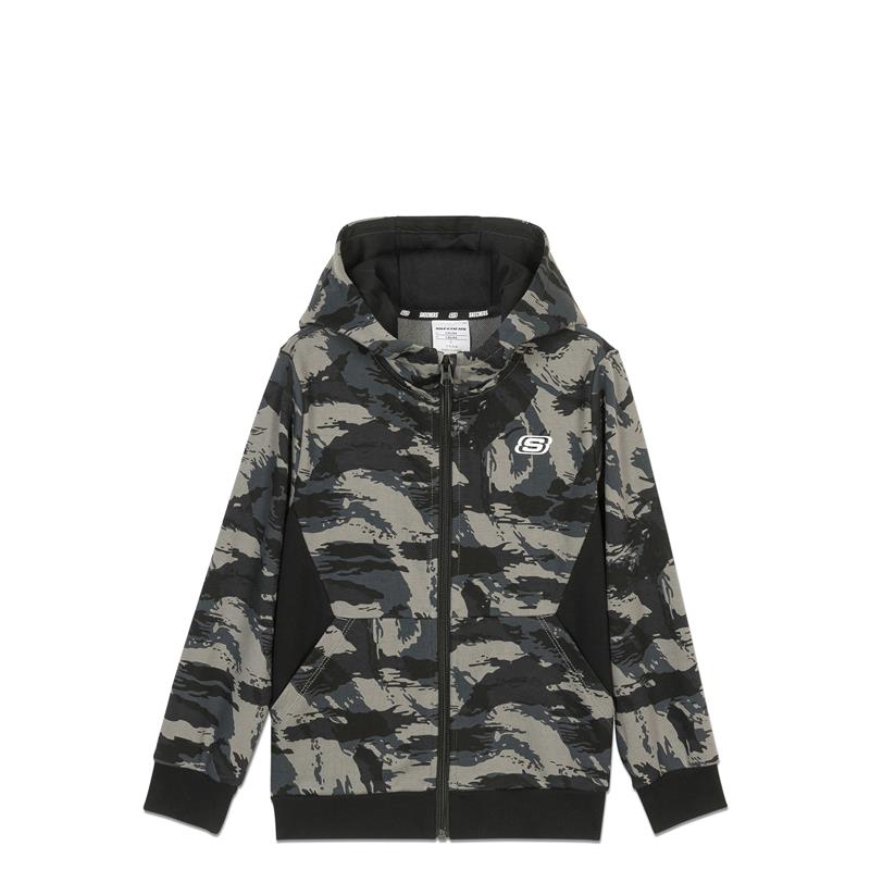 斯凯奇knithoodedjacket男童针织连帽外套l320b152